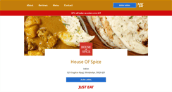 Desktop Screenshot of houseofspiceonline.co.uk