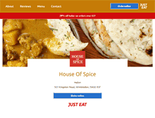 Tablet Screenshot of houseofspiceonline.co.uk